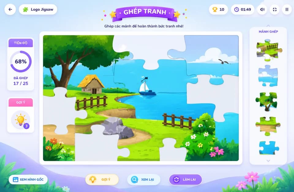 Minh hoạ game Ghép Tranh
