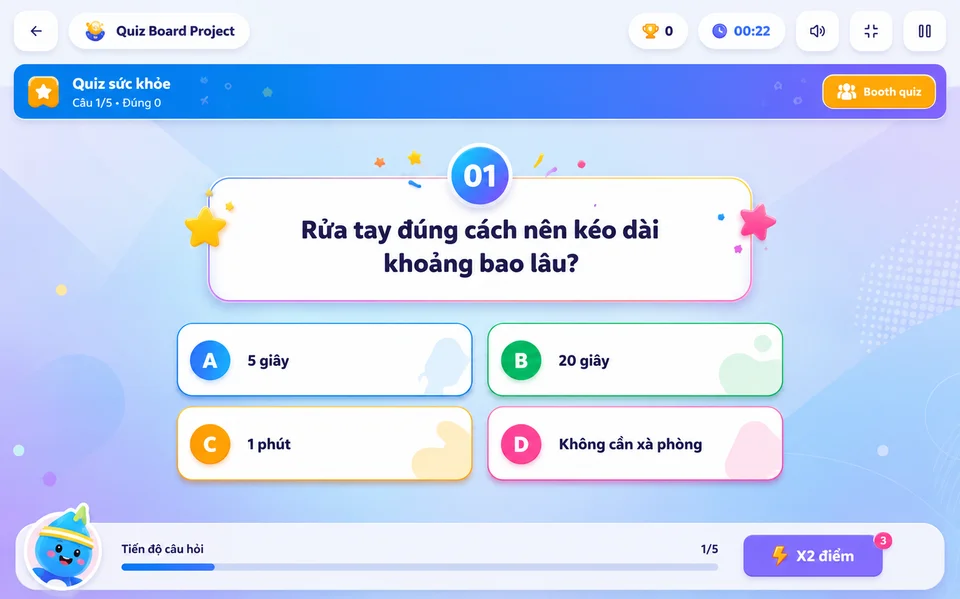 Minh hoạ game Quiz Board